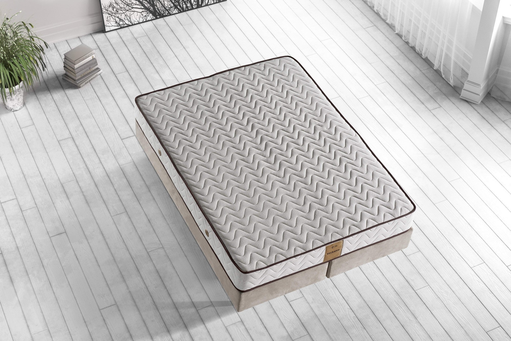 Visco Exclusive 140x200 cm Dubbelstorlek Minnesskum Lyxig Mjuk Madrass Madrass