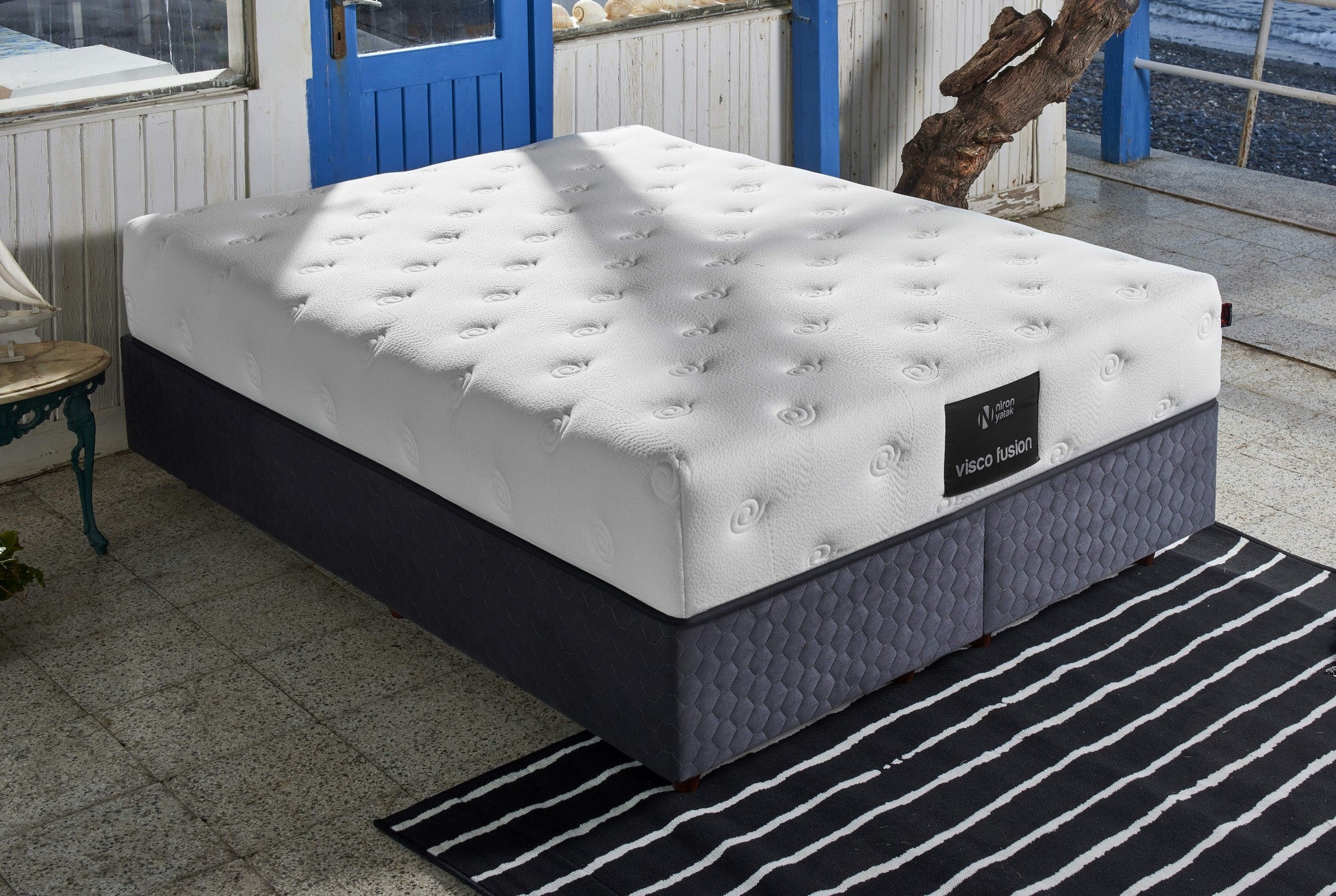 Visco Fusion 160x200 cm Dubbelstorlek Memory Foam och Pocket Spring Lyxig Mjuk Madrass Madrass