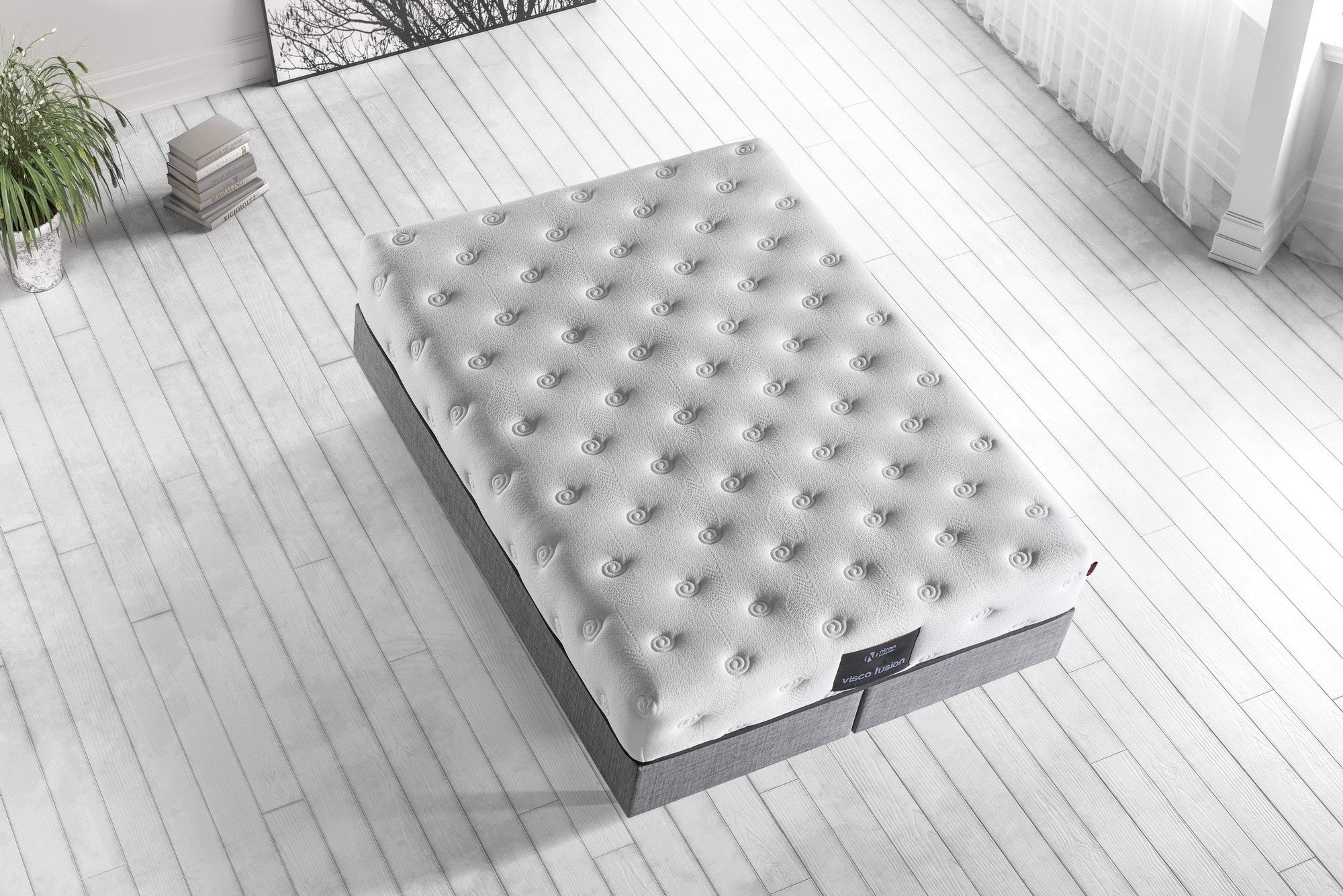Visco Fusion 160x200 cm Dubbelstorlek Memory Foam och Pocket Spring Lyxig Mjuk Madrass Madrass