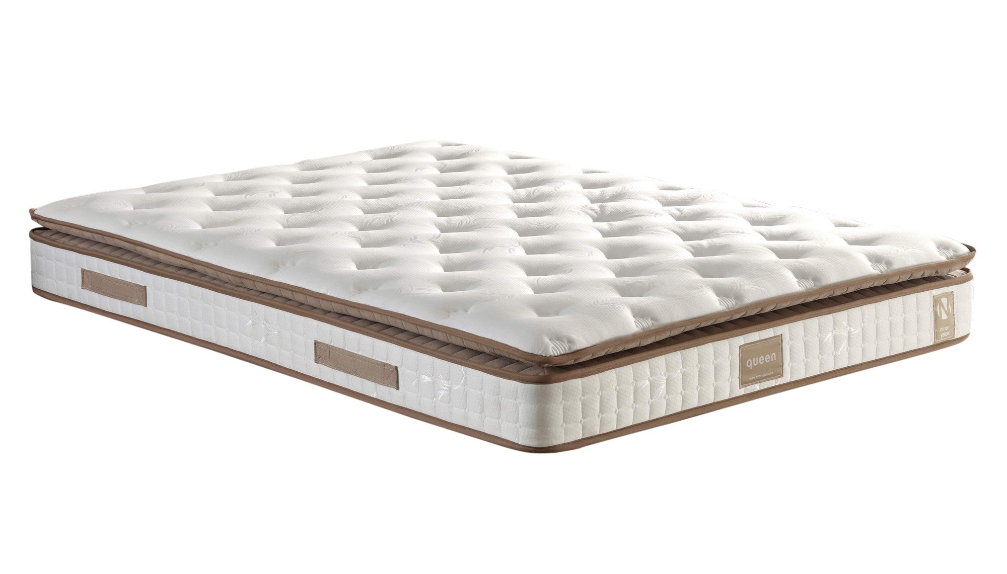 Queen 180x200 cm Dubbelstorlek Polstrad Fast Madrass Madrass