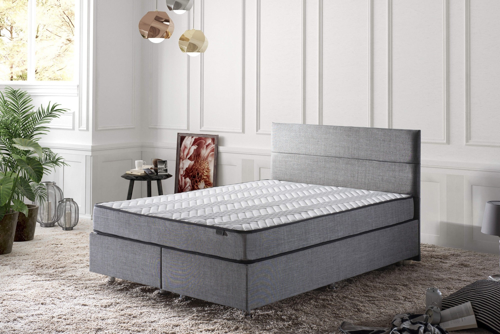 Silver 140x200 cm Dubbel Storlek Fast Madrass Madrass
