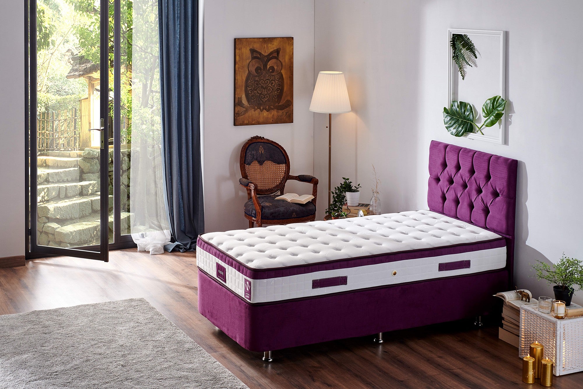 Violet 90x190 cm Enkelstorlek Medelfast Madrass Madrass