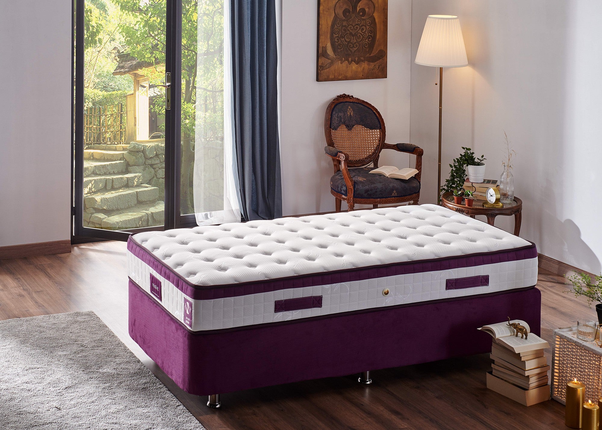 Violet 120x200 cm Enkelstorlek Medium Fast Madrass Madrass