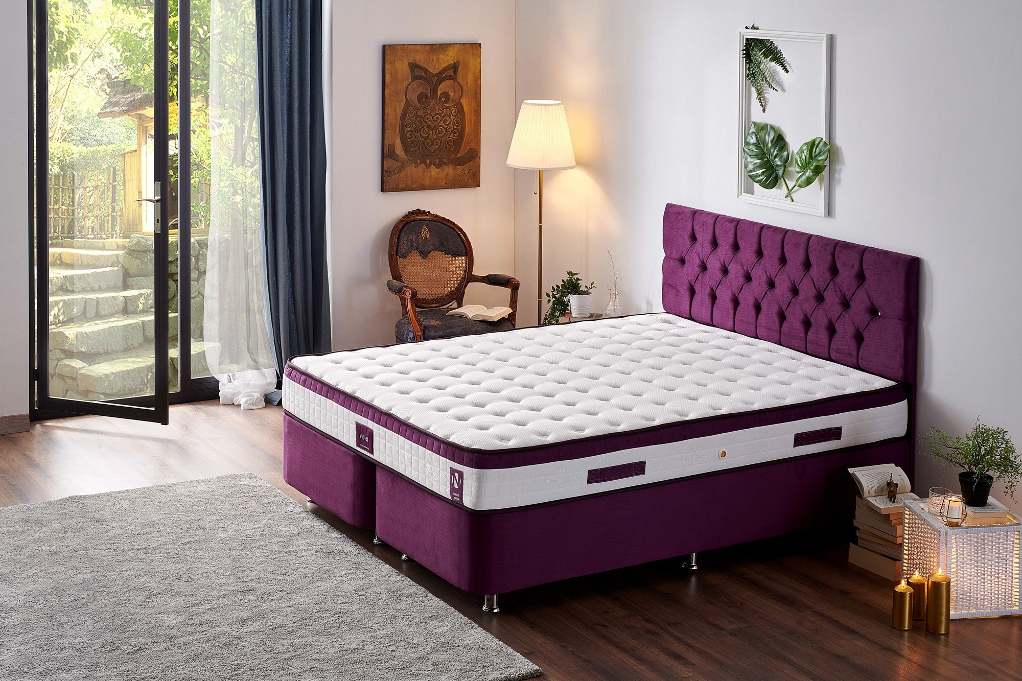 Violet 140x190 cm Dubbelstorlek Medium Fast Madrass Madrass