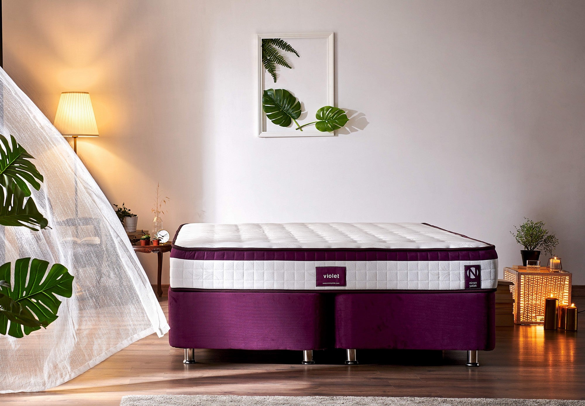Violet 140x190 cm Dubbelstorlek Medium Fast Madrass Madrass