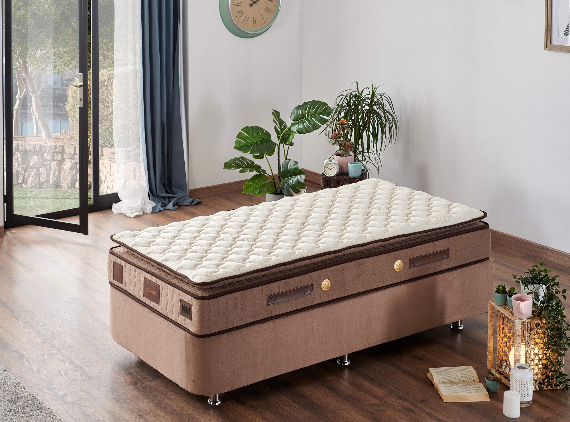 W Cotton 100x200 cm Enkelstorlek Fast Madrass Madrass
