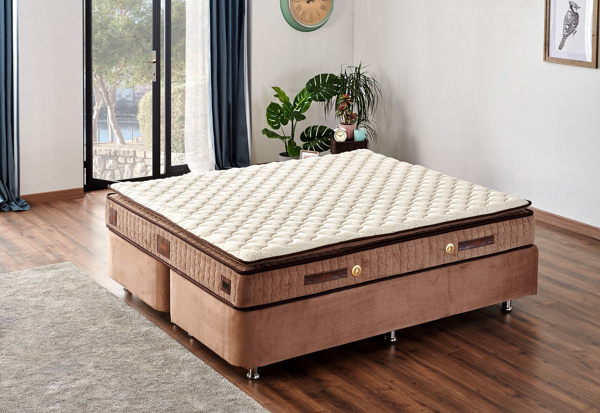 W Cotton 140x200 cm Dubbelstorlek Fast Madrass Madrass