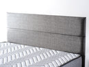 Silver - Grå (150 x 200) Dubbelmadrass, Sängbotten & Huvudgavel