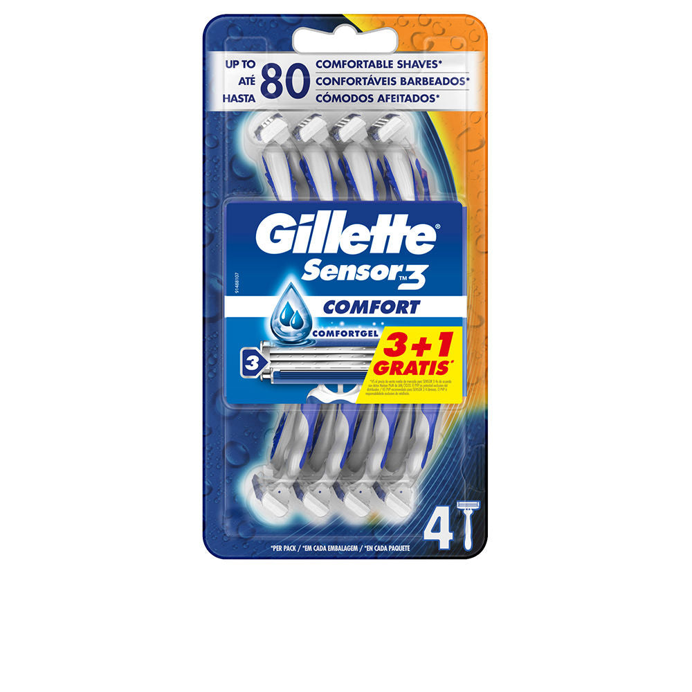 Gillette SENSOR3 COMFORT disposable razor blade 4 u