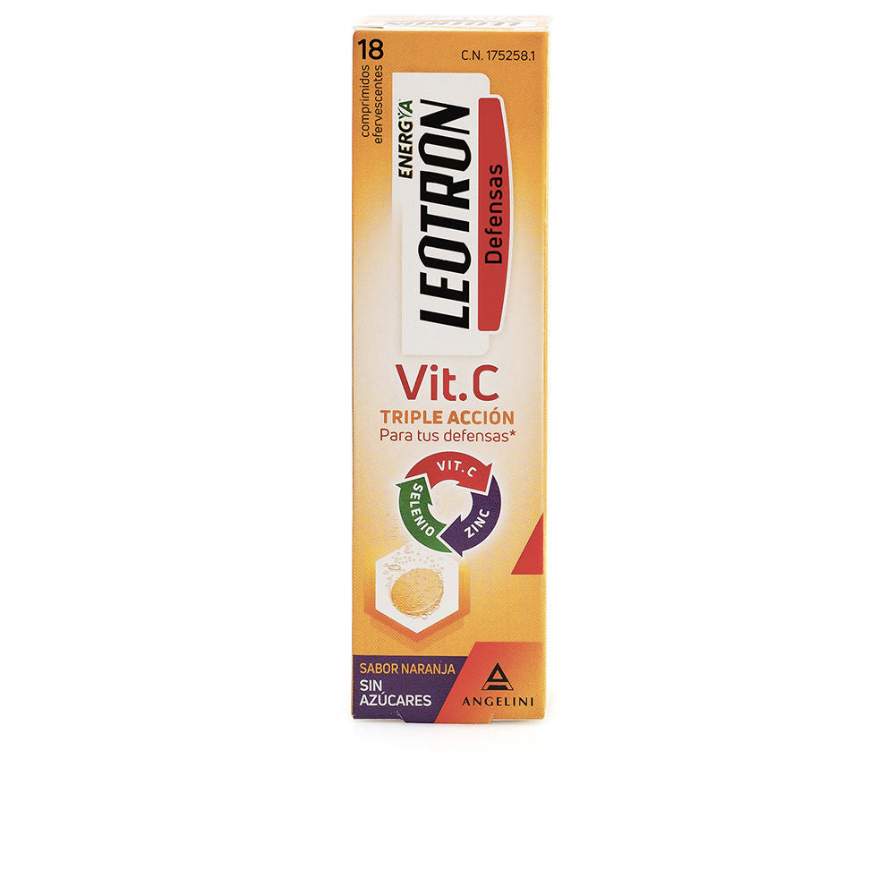 Leotron VITAMIN C triple action effervescent tablets #Orange 18 u