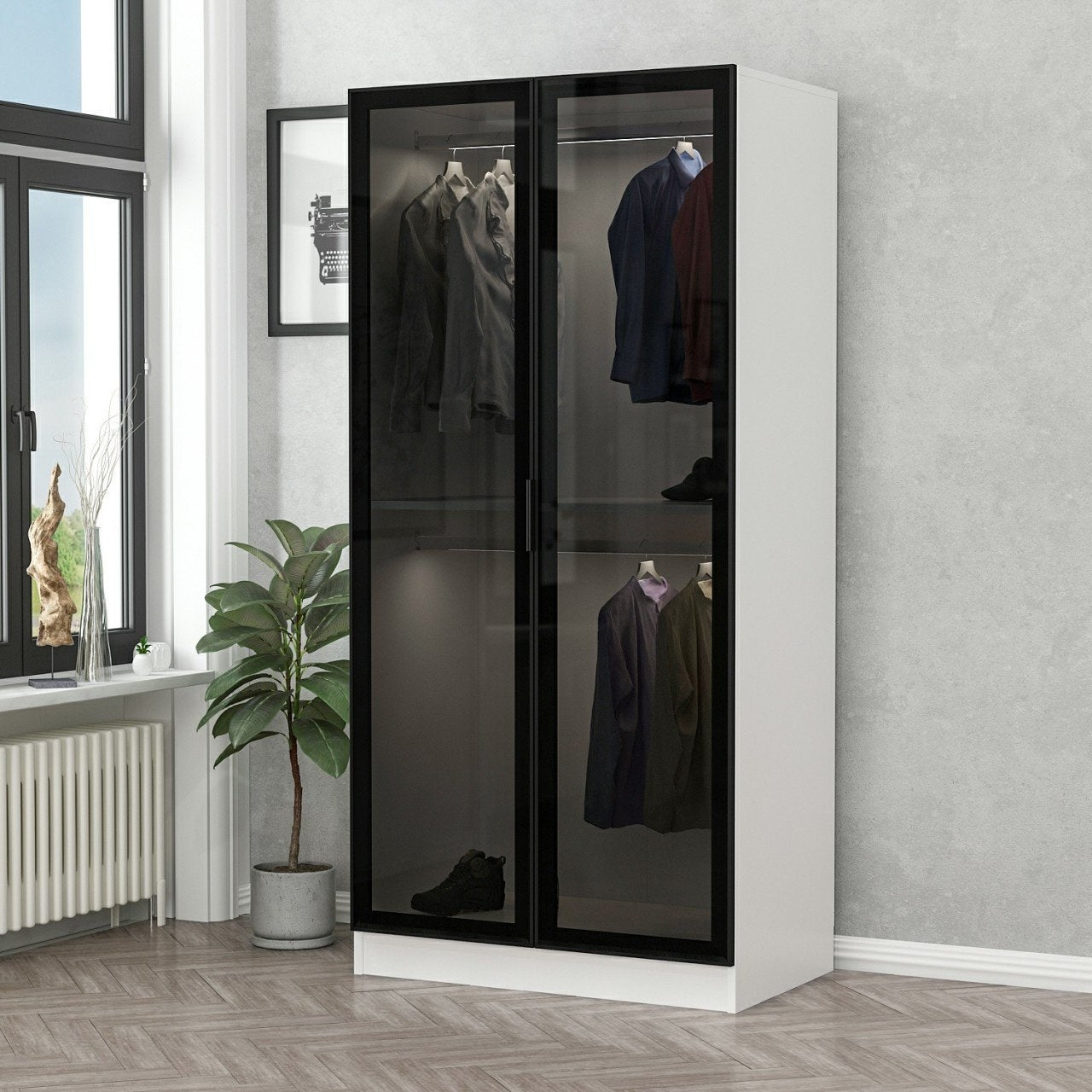 Kale Glass Black - 190 Garderob