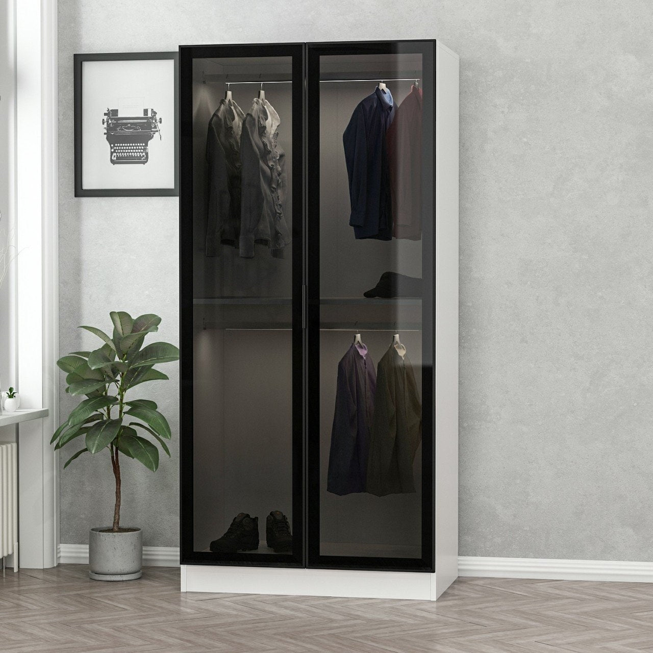 Kale Glass Black - 210 Garderob