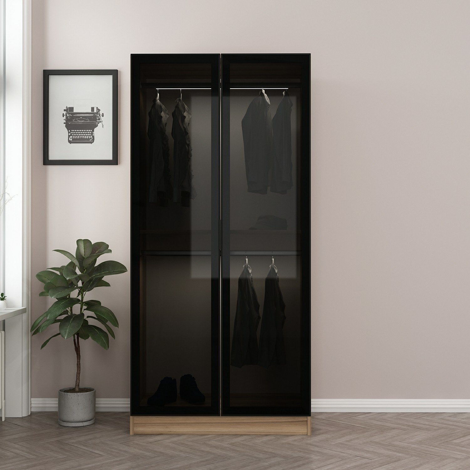 Kale Glass Dark Grey1 - 210 Garderob