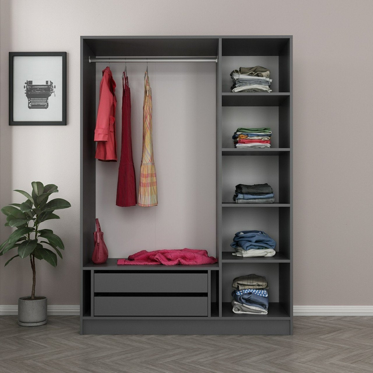 Kale Anthracite Black - 2271 Garderob