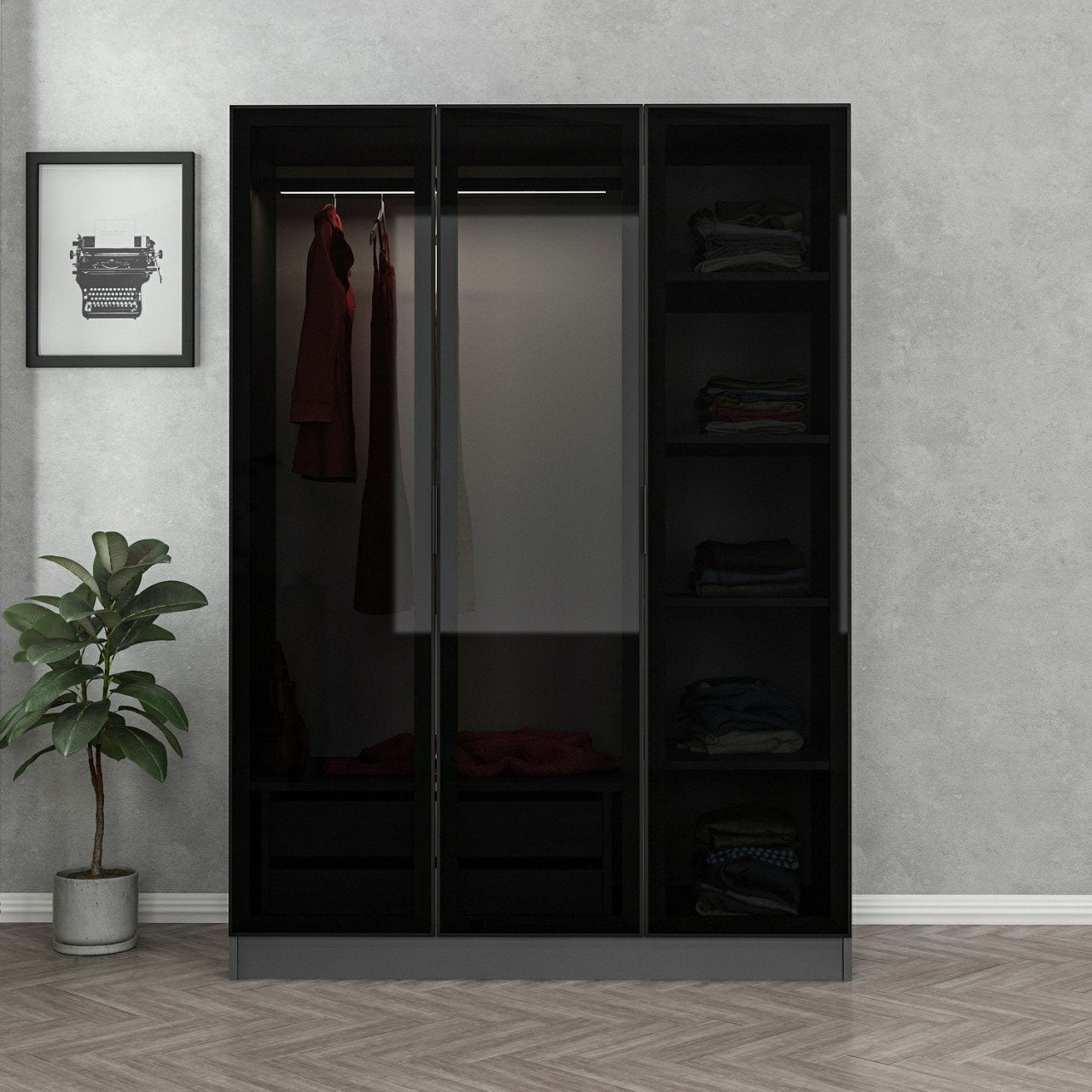 Kale Anthracite Black - 2272 Garderob