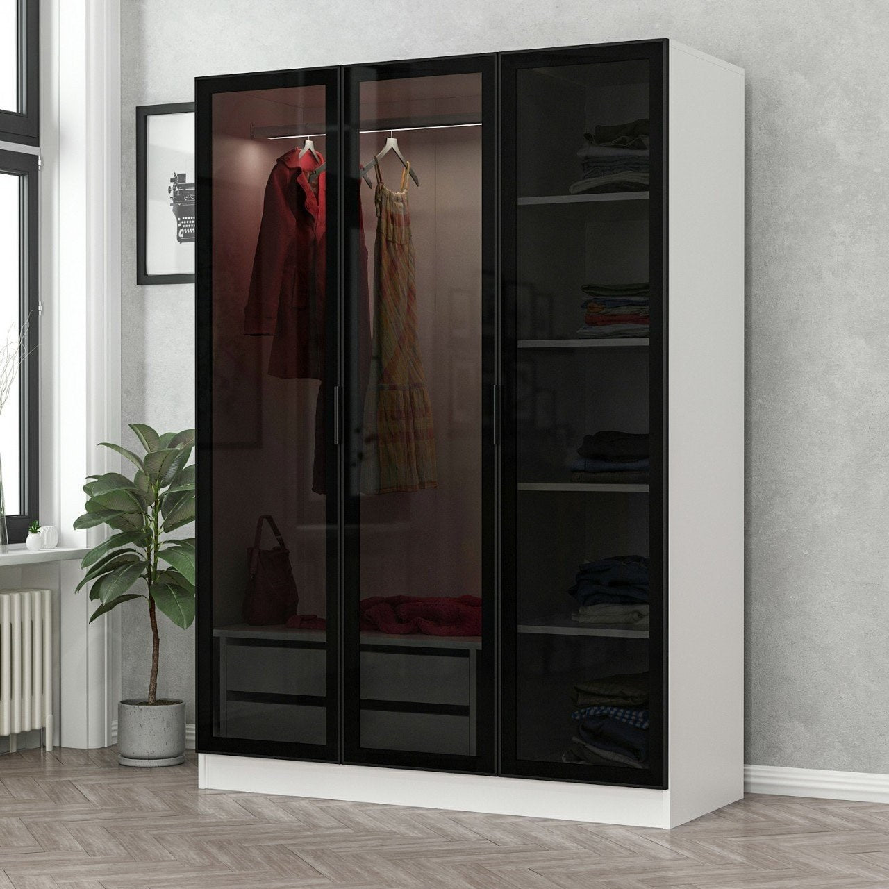 Kale White Black - 2274 Garderob