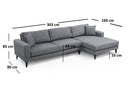 Nordic Corner Right (L3+Chl) Hörnsoffa-säng