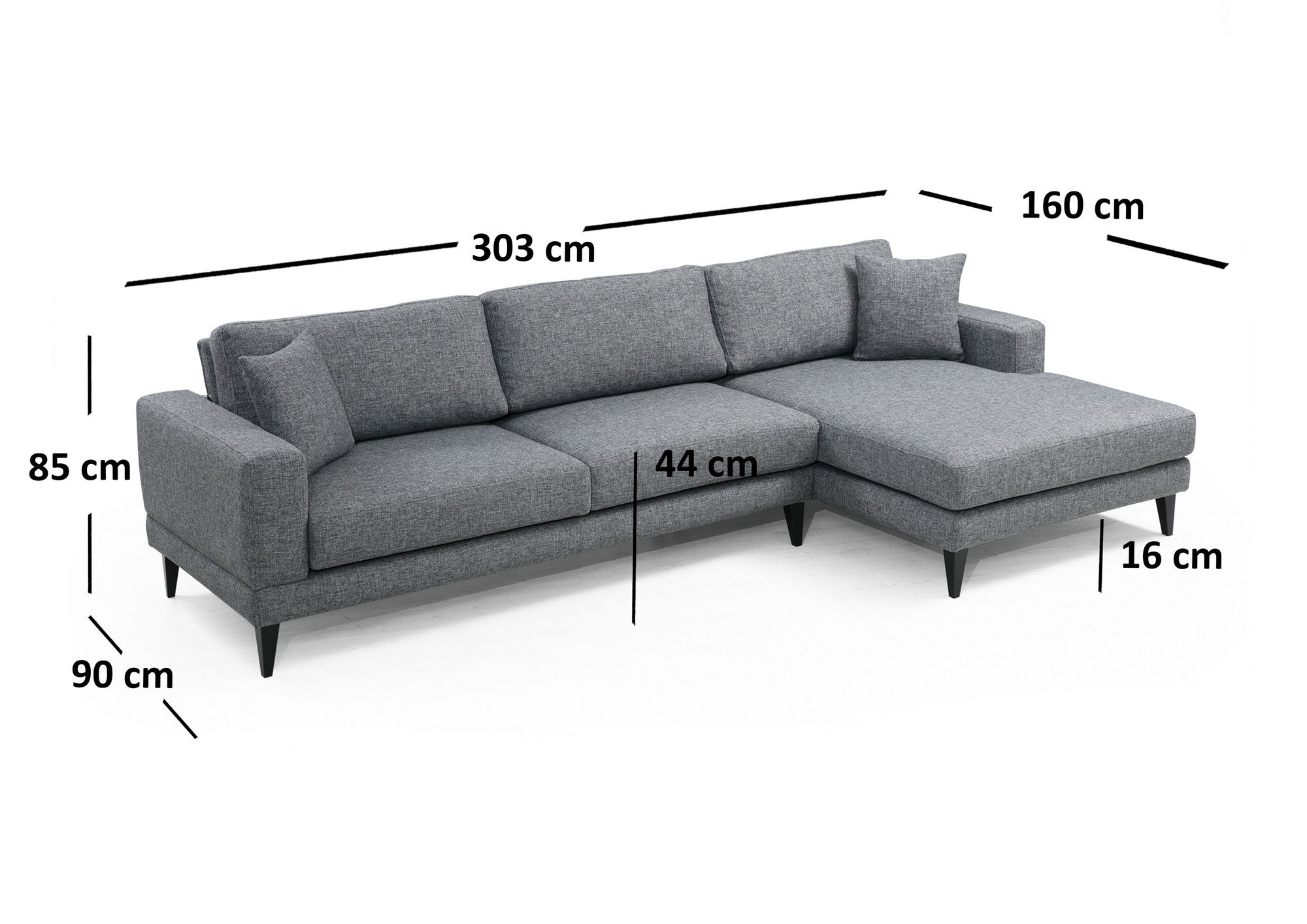 Nordic Corner Right (L3+Chl) Hörnsoffa-säng