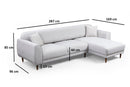 Bild Hörn Höger ( L3-Chl ) - Beige Hörnsoffa-säng