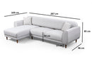 Bild Hörn Vänster ( Chl-3R ) - Beige Hörnsoffa-säng