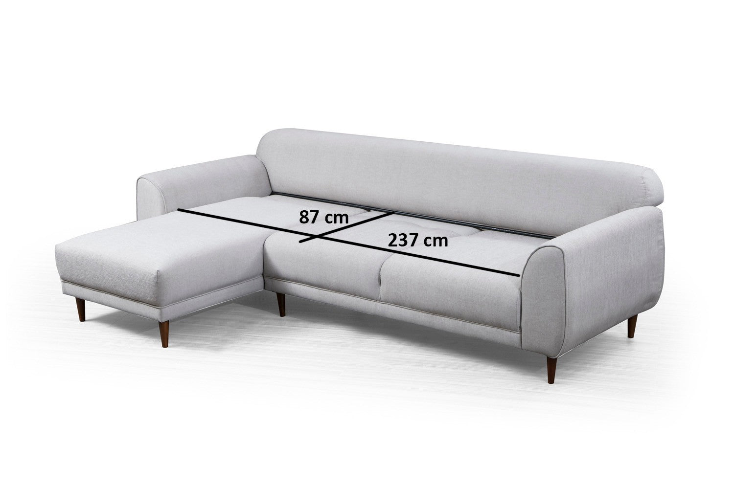 Bild Hörn Vänster ( Chl-3R ) - Beige Hörnsoffa-säng