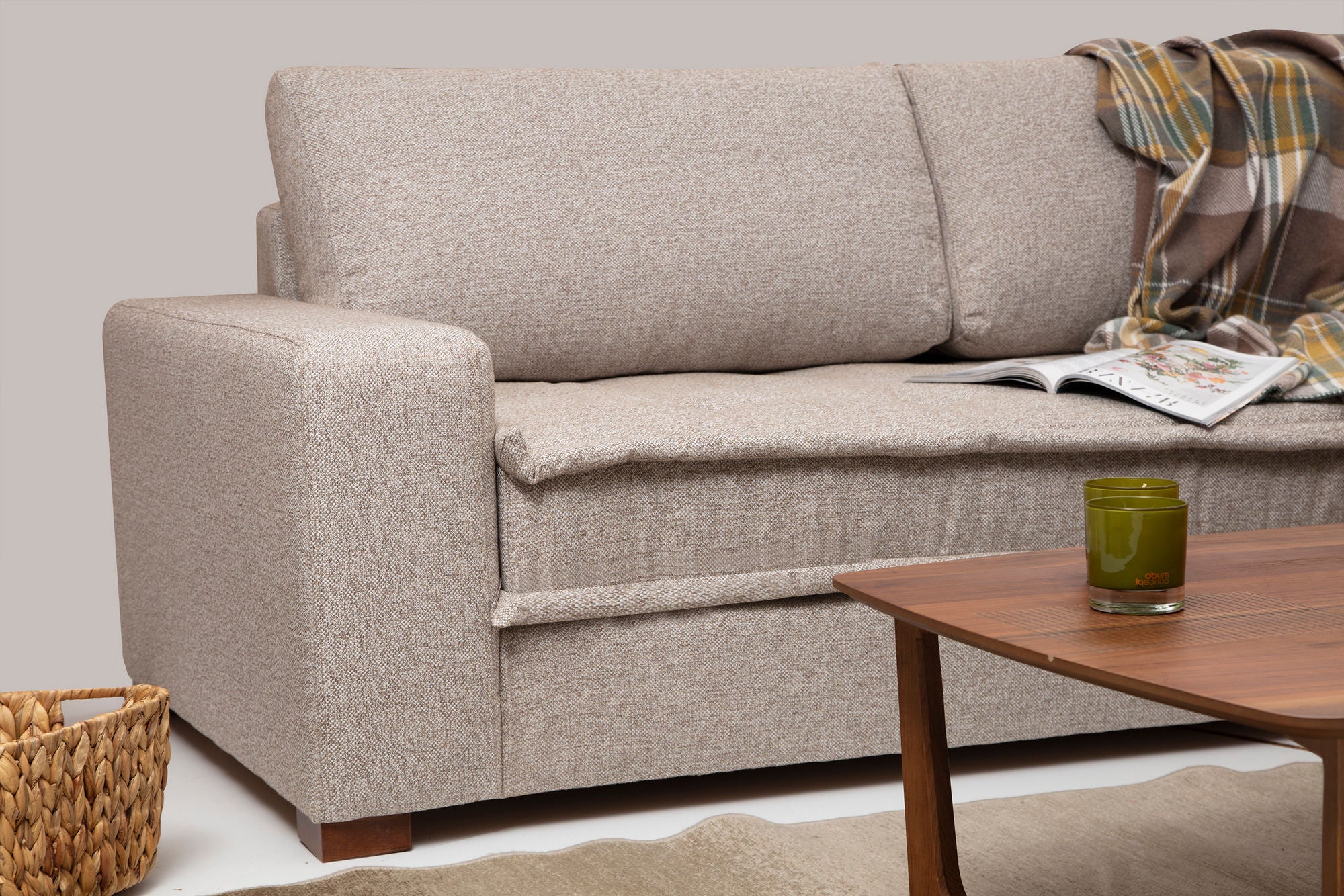 Lena Corner (L3-CHL) - Sand Beige Hörnsoffa