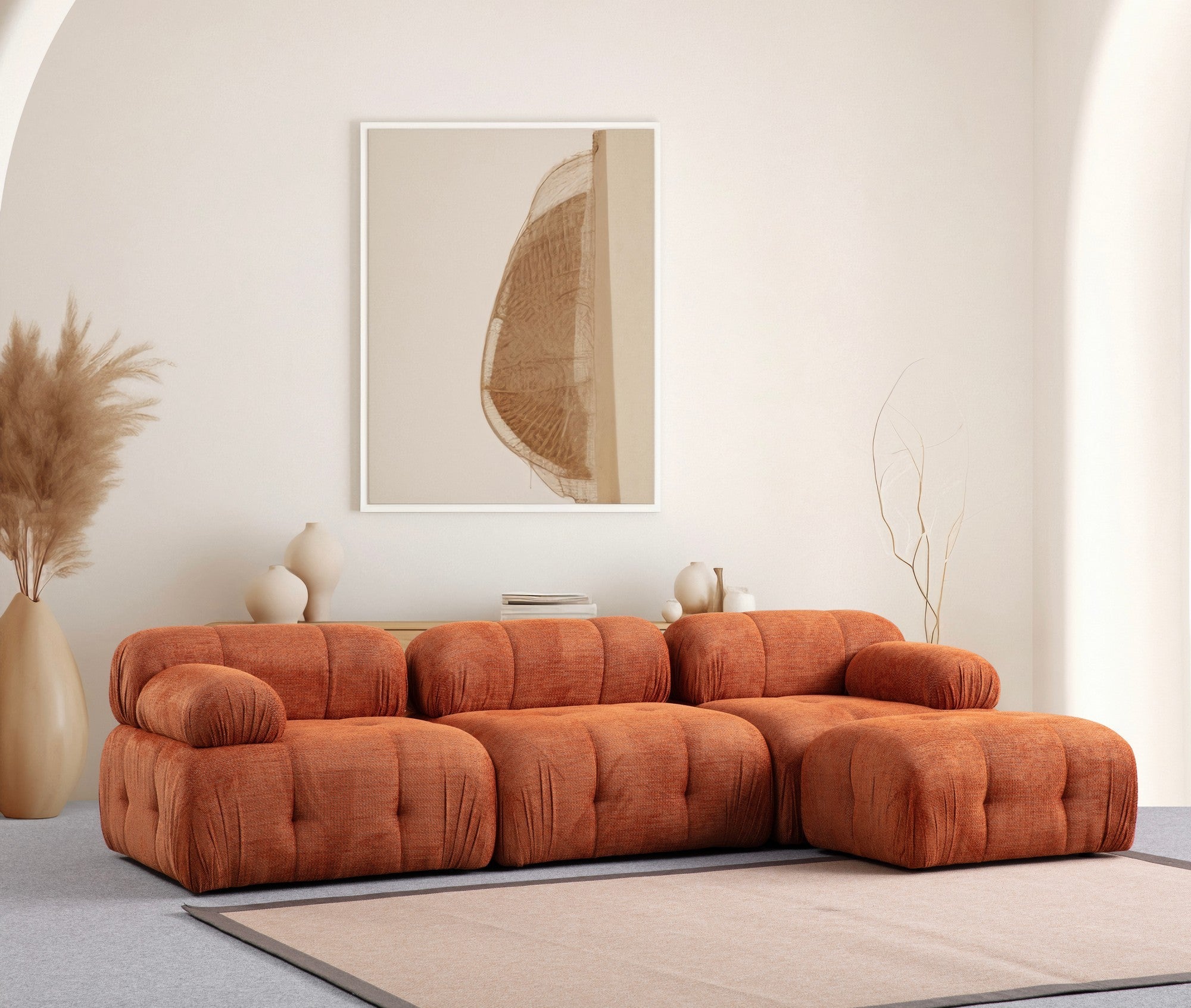 Petite 3 - Orange Hörnsoffa