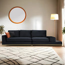 Line Med Sidoskåp - Svart 4-Sits Soffa
