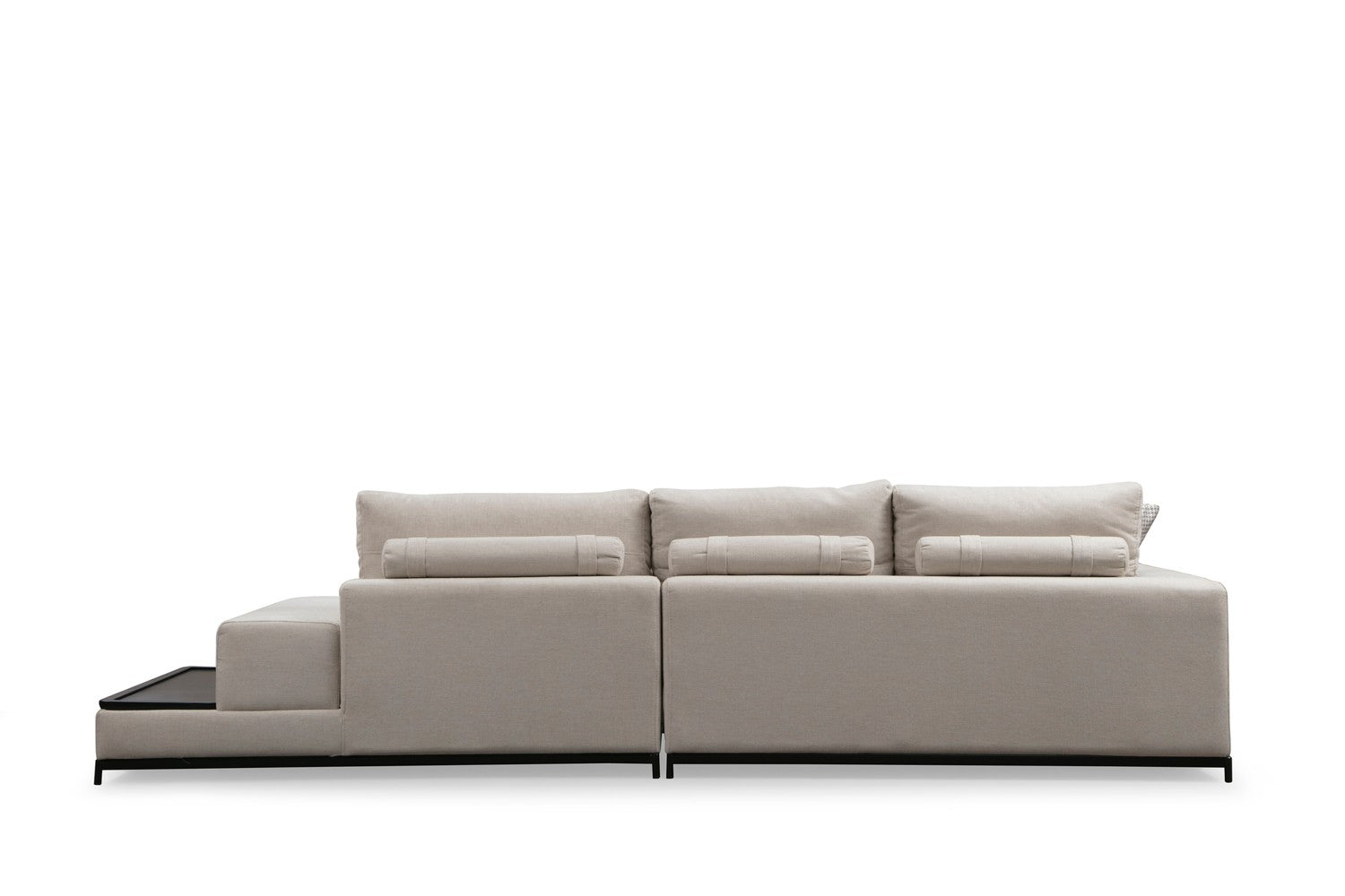 Line Med Sidoskåp - Beige 4-Sits Soffa