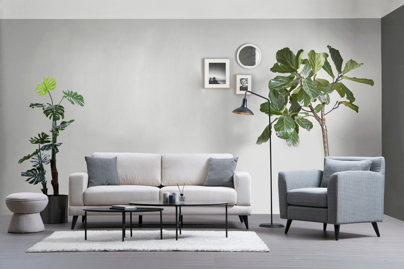 Nordic 3-sitssoffa - Beige 3-sängsoffa