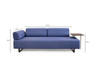 Infinity med sidobord - Blå 3-sits sängsoffa