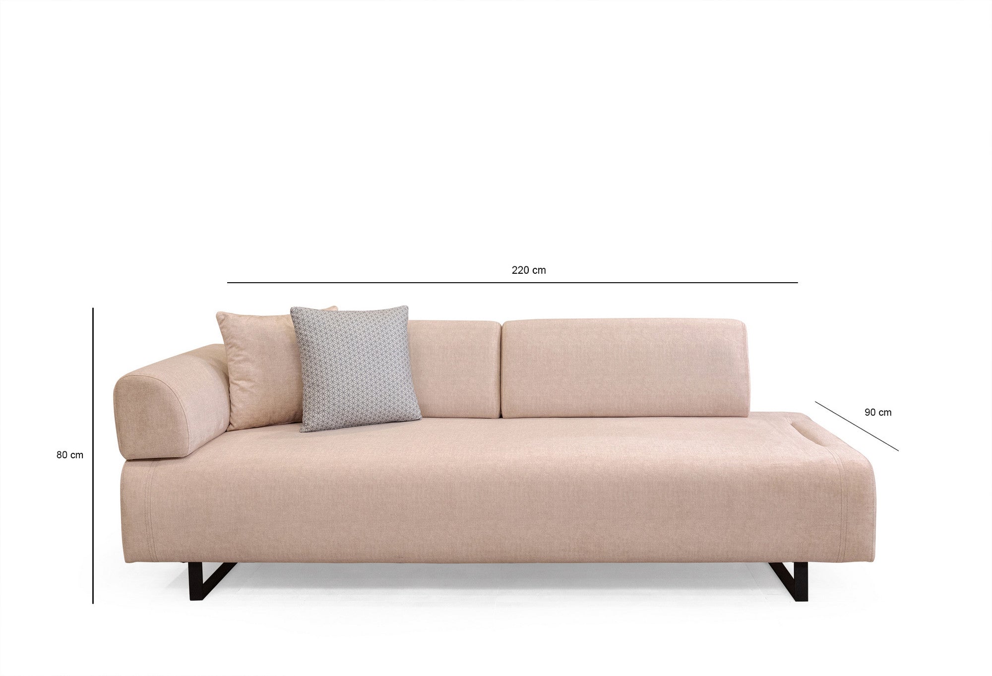 Infinity - Beige 3-sitssoffbädd