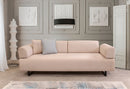 Infinity med sidobord - Beige 3-sits sängsoffa
