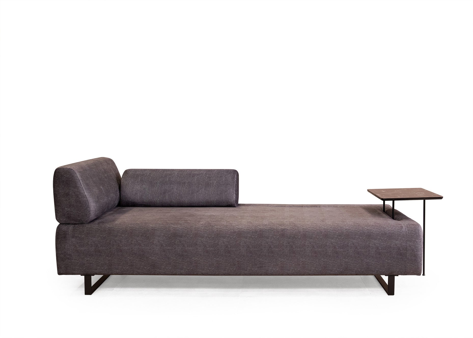 Infinity med sidobord - Antracit 3-sits sängsoffa