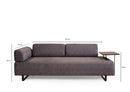 Infinity med sidobord - Antracit 3-sits sängsoffa