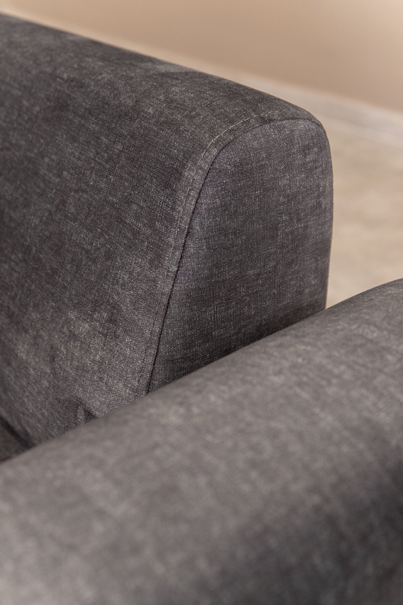 Infinity med sidobord - Antracit 3-sits sängsoffa