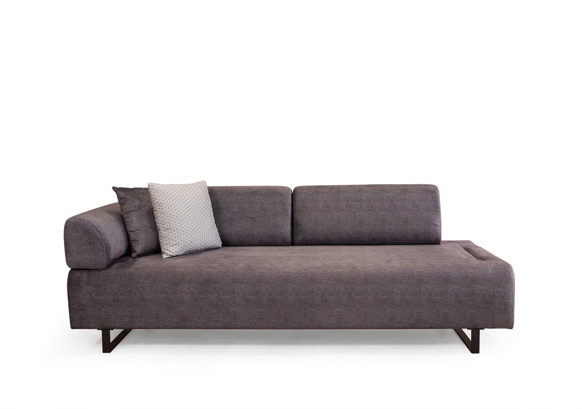 Infinity med sidobord - Antracit 3-sits sängsoffa
