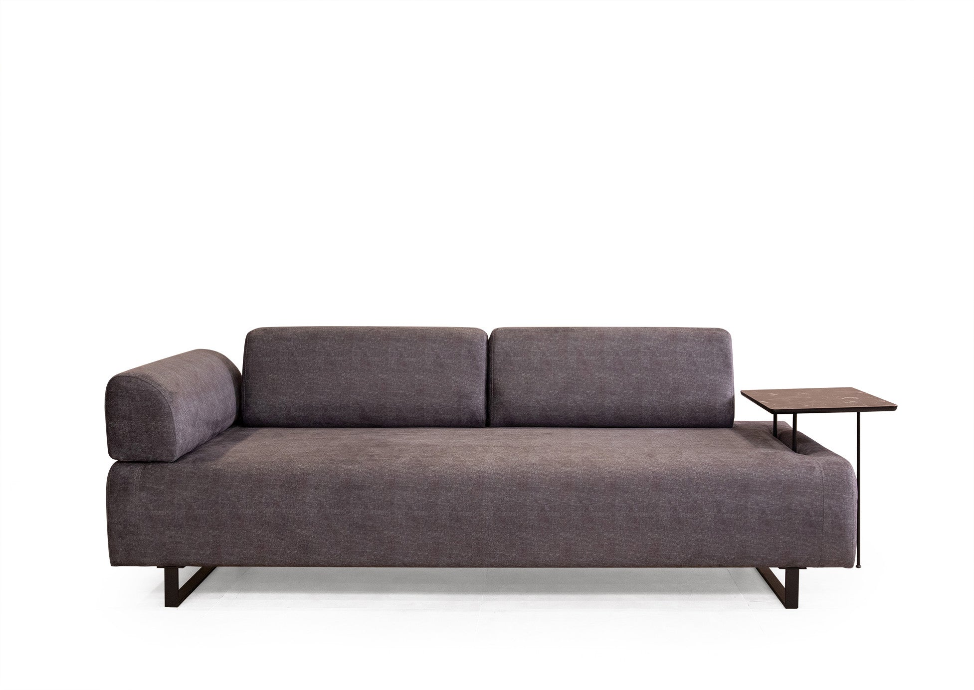 Infinity med sidobord - Antracit 3-sits sängsoffa