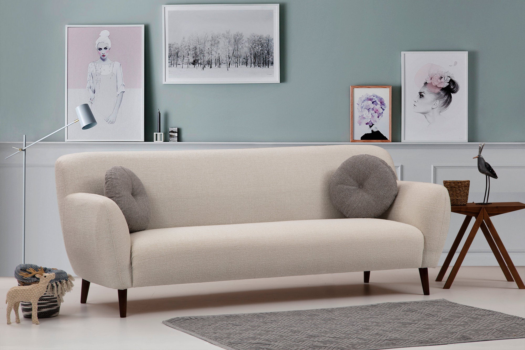 Enna - Beige 3-sitssoffa