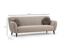 Enna - Beige 3-sitssoffa