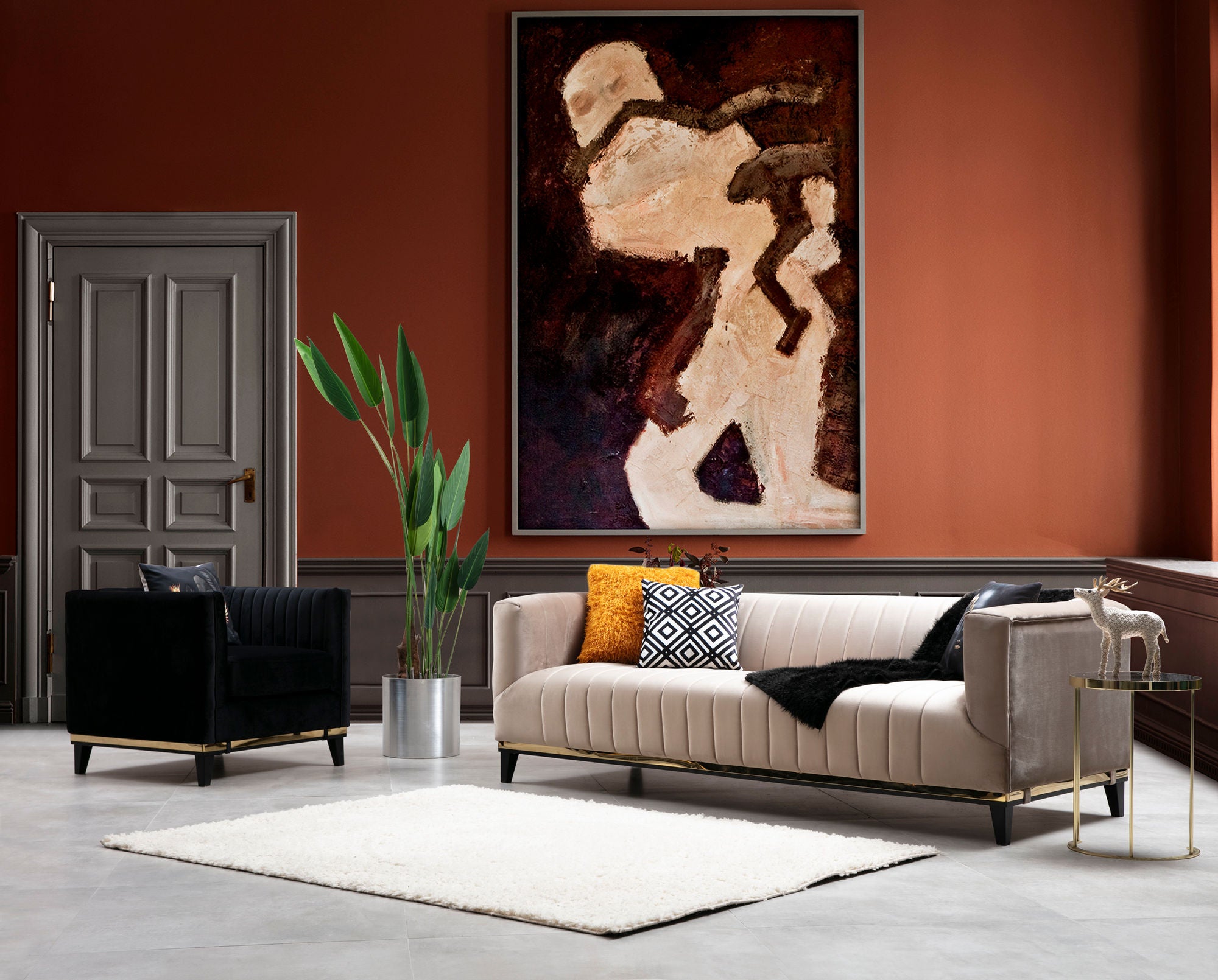 Bellino - Beige 3-sitssoffa