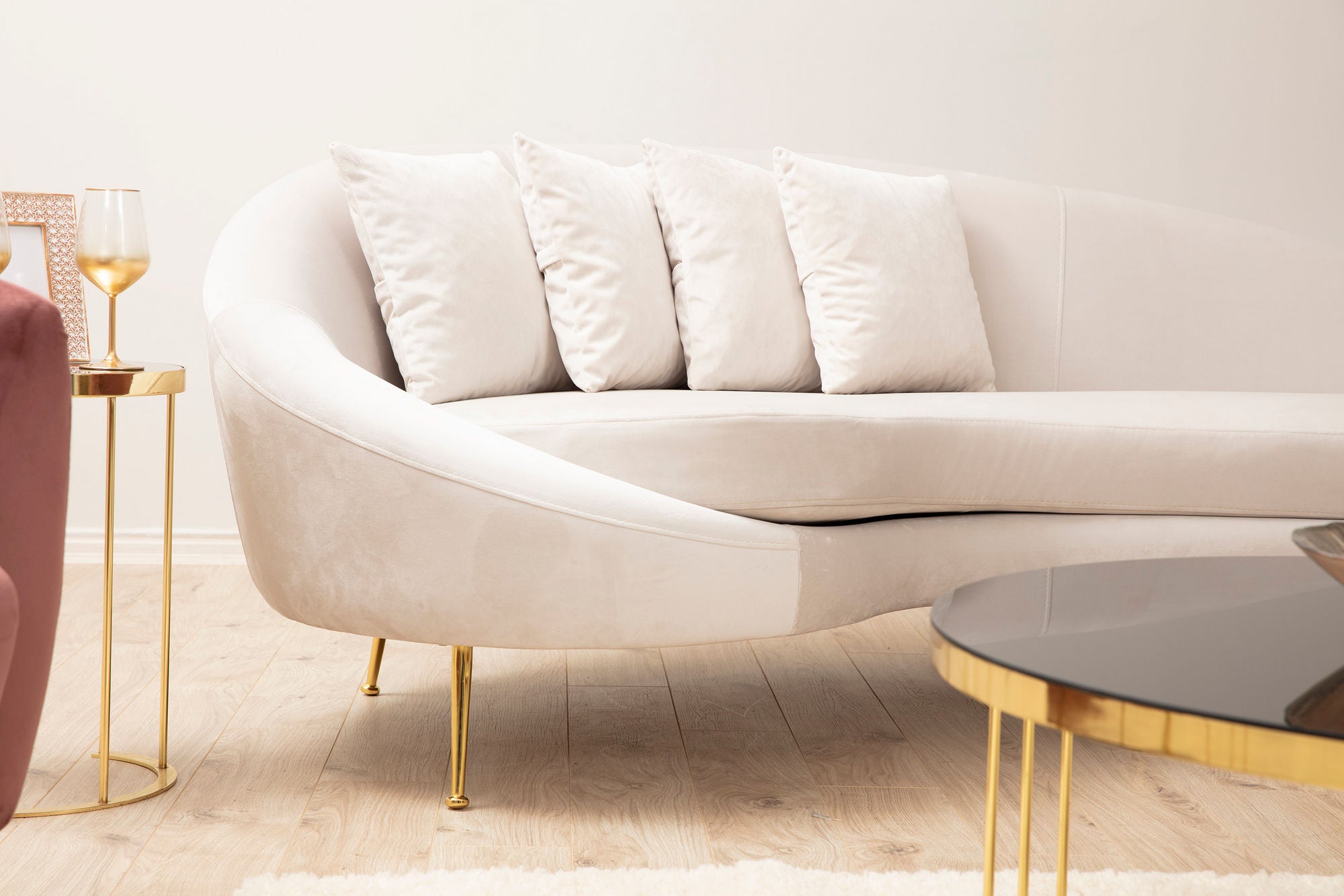 Eses Left - Beige 3-sits Soffa