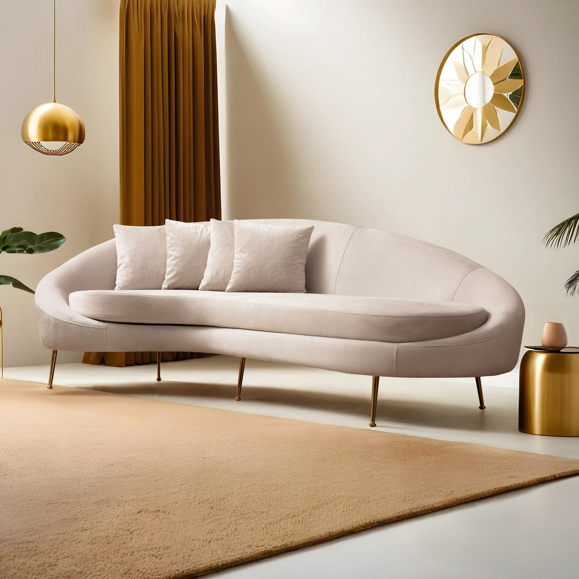 Eses Left - Beige 3-sits Soffa