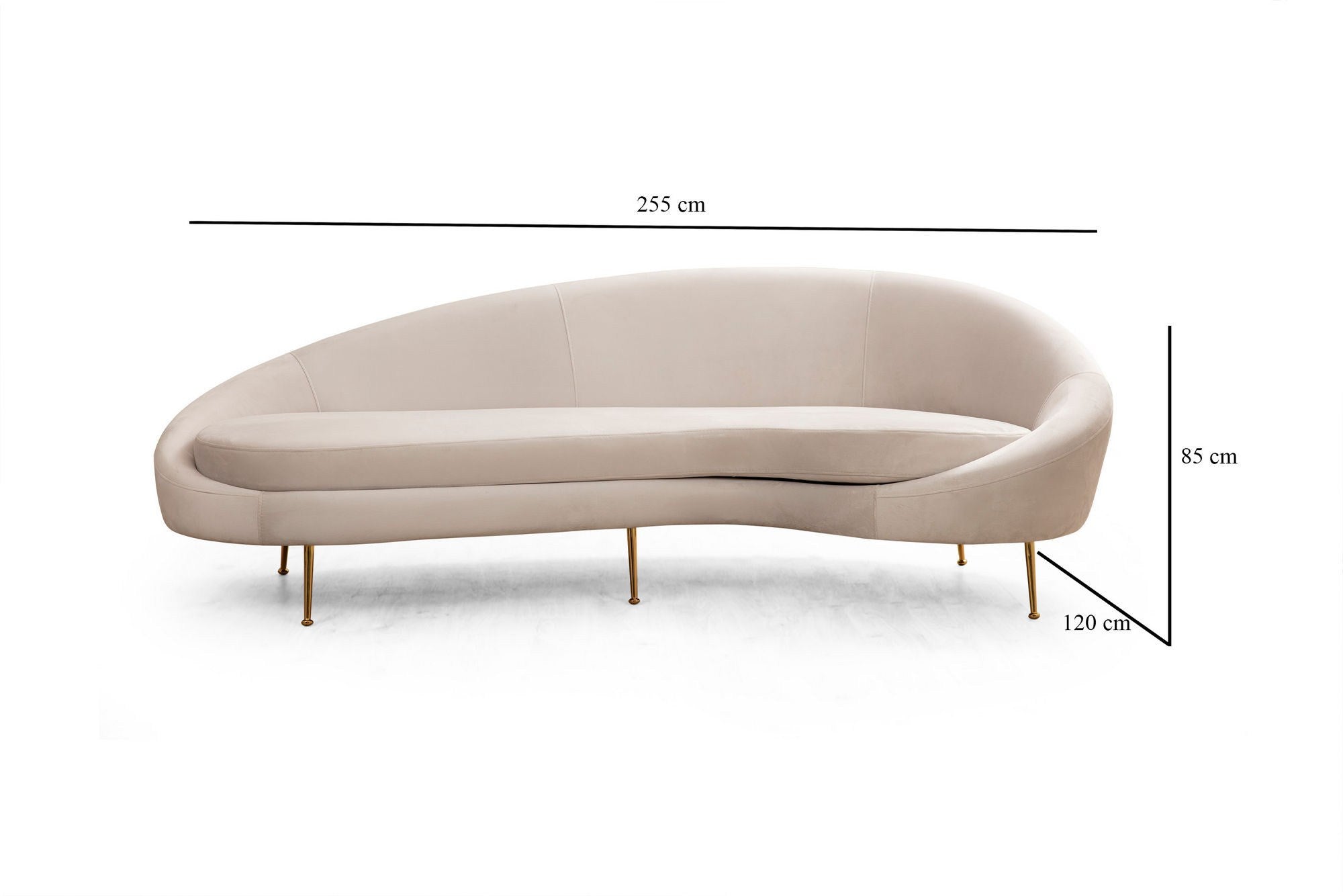 Eses Right - Beige 3-sits Soffa