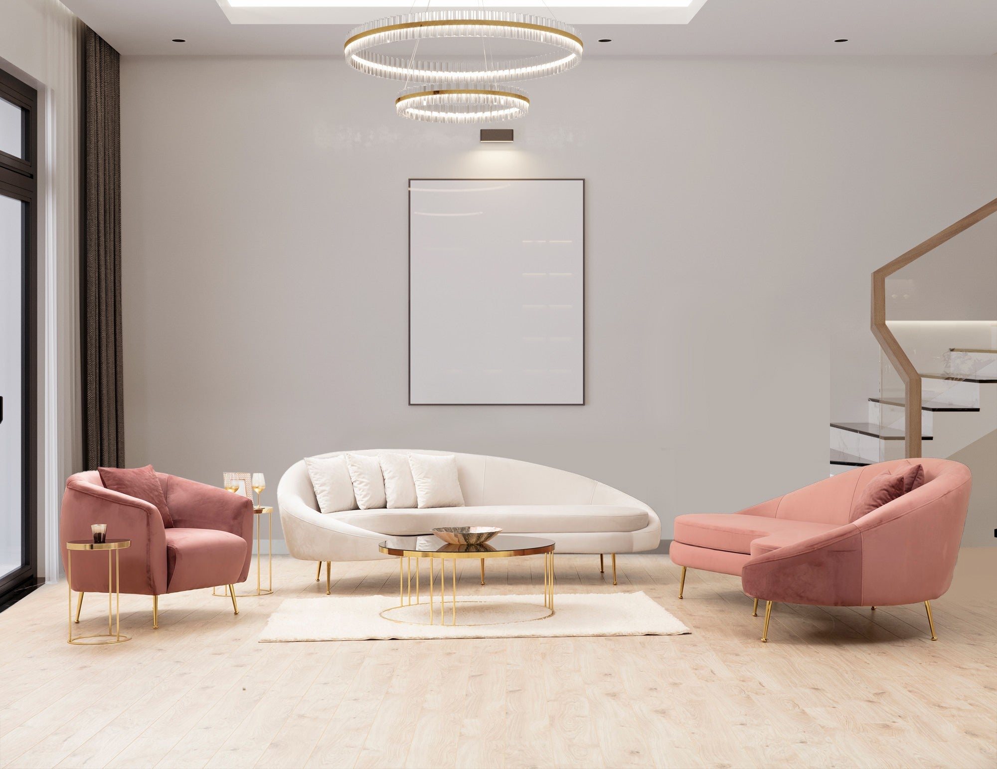 Eses Right - Rosa 3-sits Soffa