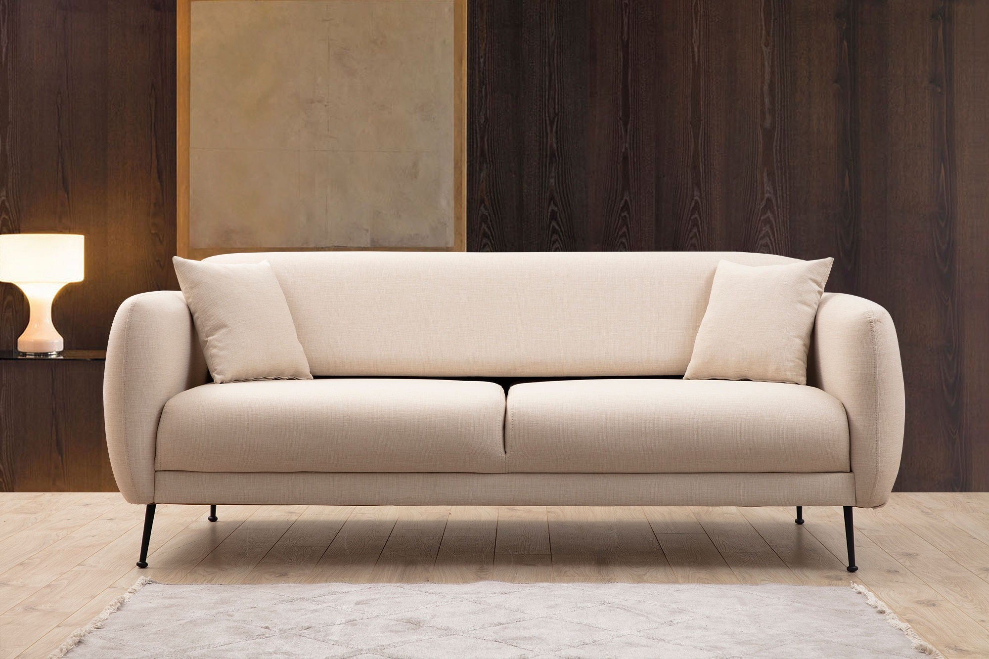Sevilla - Beige 3-sitssoffa-bädd