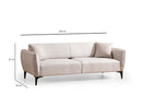 Belissimo - Off White 3-sitssoffa