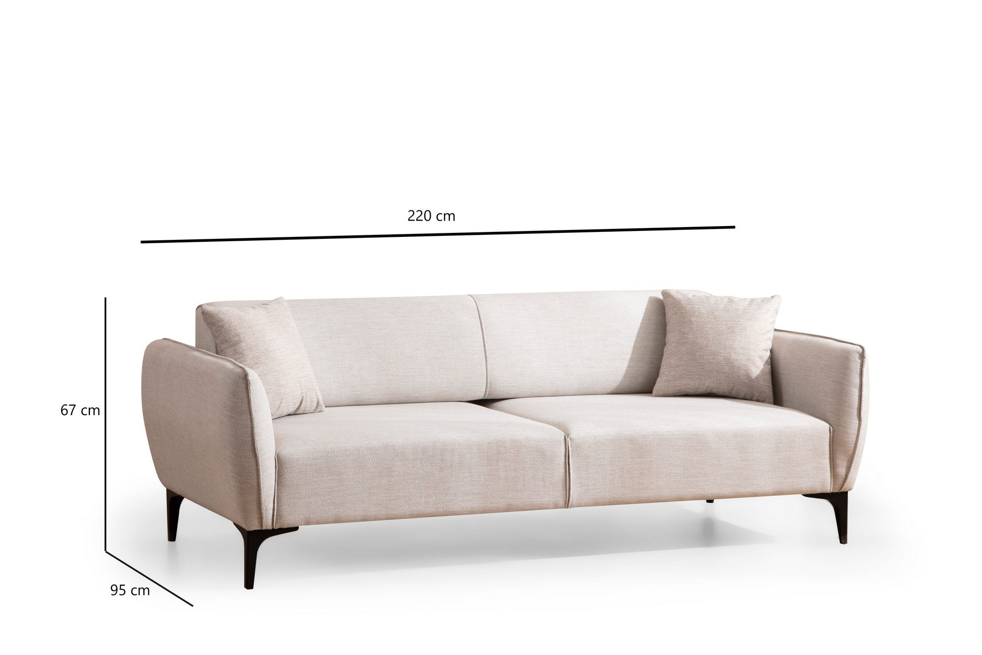 Belissimo - Off White 3-sitssoffa