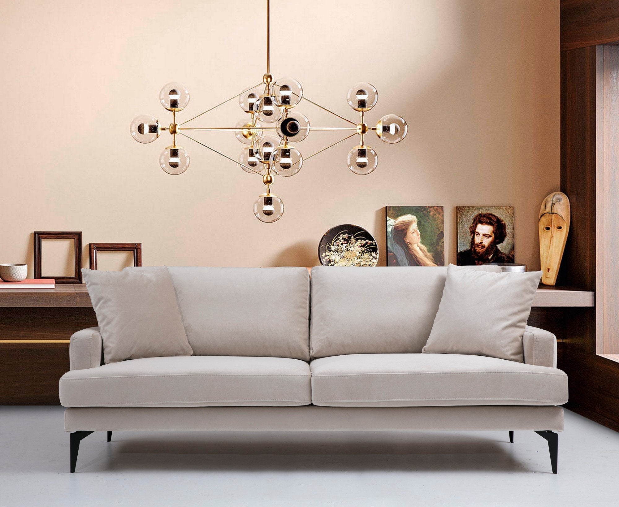 Papira 2 Sits - Beige 2-Sits Soffa