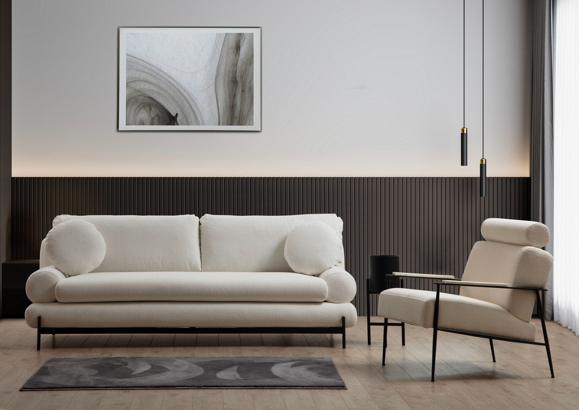 Livorno - Vit 3-sits Soffa